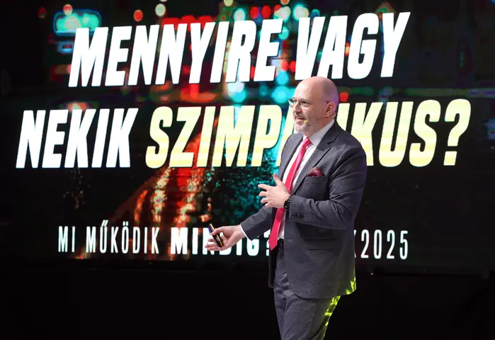 Wolf Gábor előadás közben